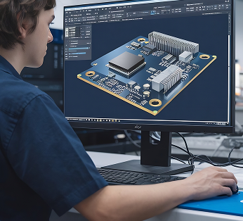 Man watching his note